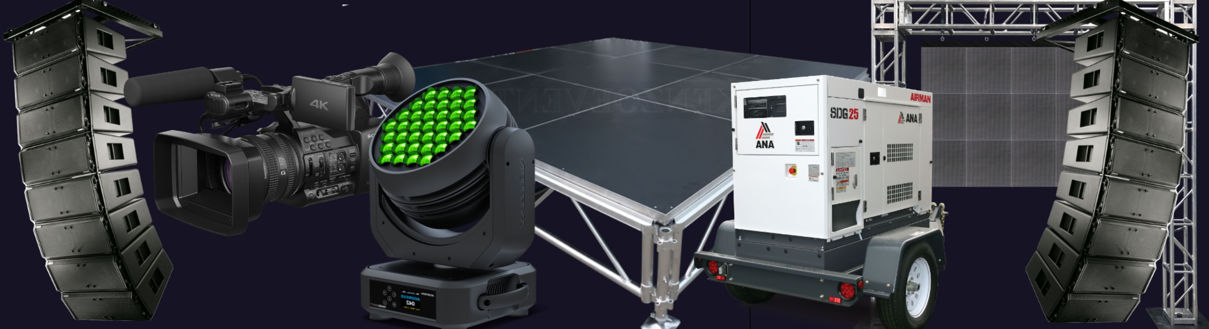 Supplier of event equipment stage rentals los angeles Touring Engineers and manpower, Labor.